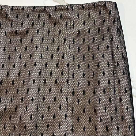 Tracy Reese | Black Taffetta Lace Mesh Skirt 8 - Picture 9 of 16